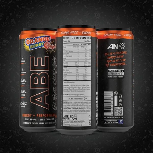 Applied Nutrition ABE Energy + Performance Cans, Orange Burst - 12 x 330 ml Online now