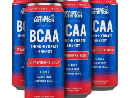 Applied Nutrition BCAA Amino-Hydrate + Energy Cans, Strawberry Soda - 12 x 330 ml For Cheap