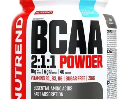 Nutrend BCAA 2:1:1 Powder, Icy Blue Raspberry - 400 grams Supply