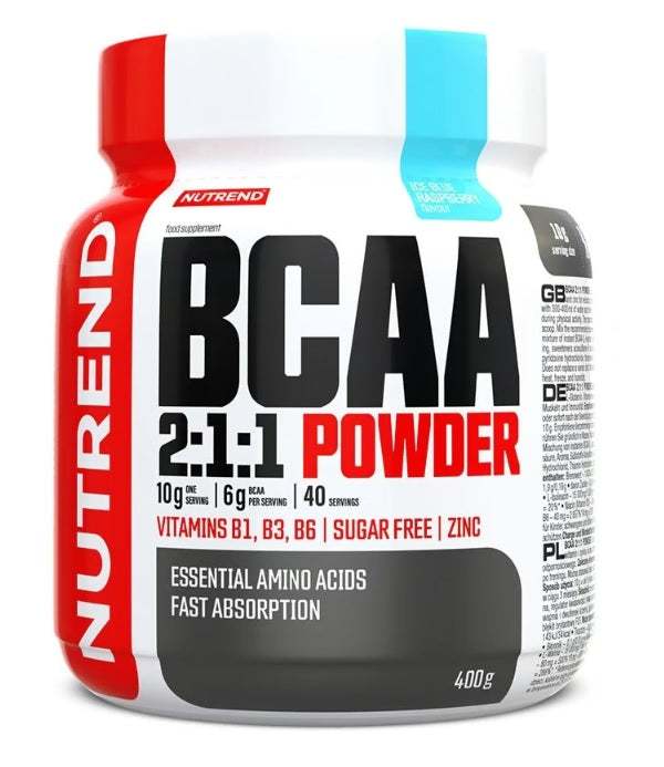 Nutrend BCAA 2:1:1 Powder, Icy Blue Raspberry - 400 grams Supply