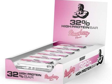 Weider 32% High Protein Bar, Strawberry - 12 x 60g Sale