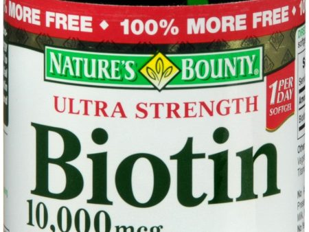 Nature s Bounty Biotin 10000 mcg Dietary Supplement Softgels Ultra Strength Online