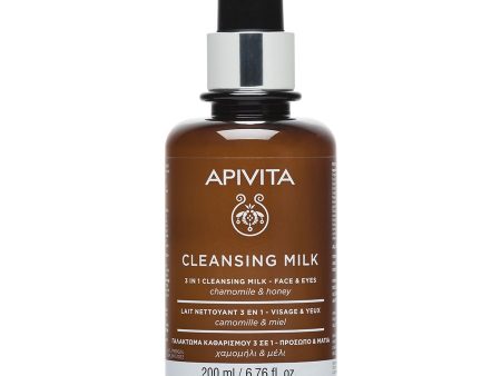 3 in 1 Cleansing Milk 200ml Face & Eyes Apivita Hot on Sale