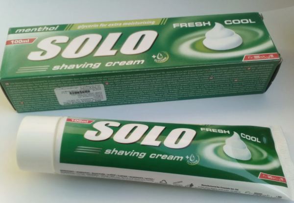 Shaving Cream SOLO - fresh cool (menthol) , 100 ml. Fashion