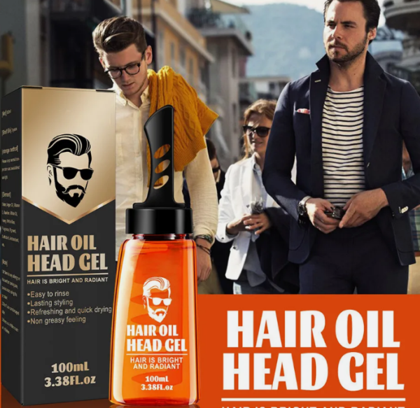 2024 Hair Oil Head Gel, Hair Gel for Men, 2 in 1 Hair Wax Comb BEST for Men USA Online now