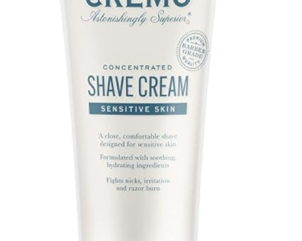 Cremo Barber Grade Sensitive Shave Cream, Astonishingly Superior Smooth Shaving Cream for Men, Fights Nicks, Cuts and Razor Burn, 6 Fl Oz Discount