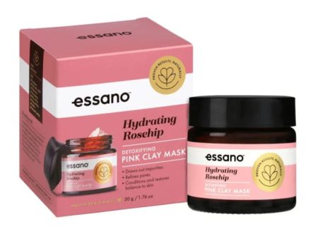 Essano Hydrating Rosehip Detoxifying Pink Clay Mask - 50g Fashion