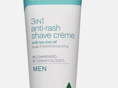 Trishave 3-In-1 Anti-Rash Shaving Cream with Tea Tree Oil for Men 100g For Cheap