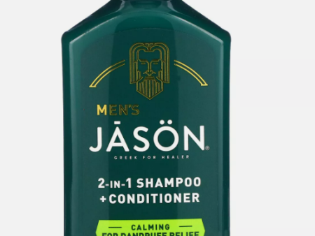 Jason Men s, 2-In-1 Shampoo + Conditioner, For Dandruff Relief, Hemp Seed Oil + Aloe , For Sale