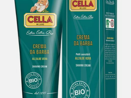 CELLA Organic Shaving Cream With Aloe Vera 5.1oz Made IN Italy Crema Da Barba For Cheap