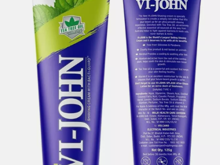 Vi-John Mint Shaving Cream For Men | Enriched With Tea Tree Essential Oil -125gm Fashion