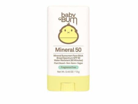 Sun Bum Baby Bum Mineral SPF 50 Sunscreen Face Stick - Fragrance Free For Discount