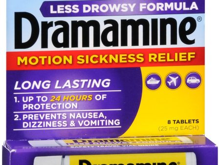 Dramamine Motion Sickness Relief Tablets Less Drowsy Formula Online Sale