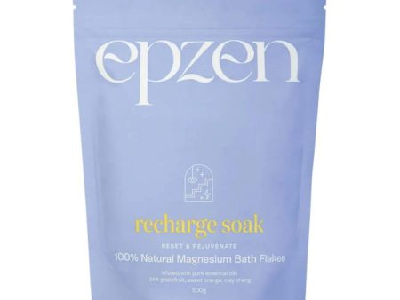 Epzen Recharge Soak 100% Natural Magnesium Bath Flakes 500g For Cheap