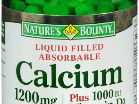 Nature s Bounty Calcium 1200 mg plus Vitamin D3 1000 IU per Serving Softgels For Sale