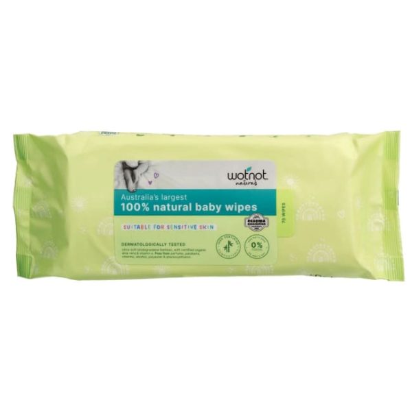 Wotnot 100% Natural Baby Wipes - 70 Pack Online