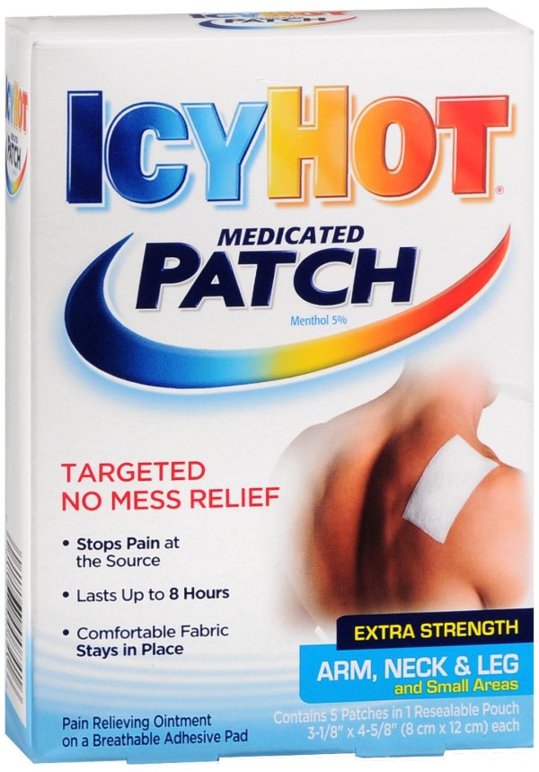 ICY HOT Medicated Patches Extra Strength Arm, Neck & Leg Hot on Sale