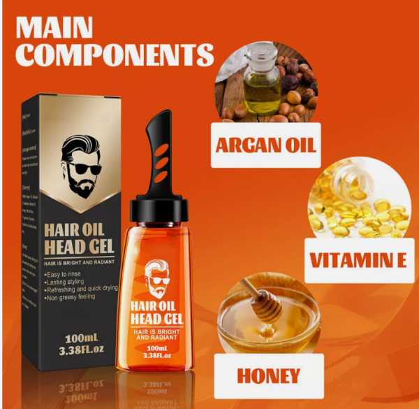 2024 Hair Oil Head Gel, Hair Gel for Men, 2 in 1 Hair Wax Comb BEST for Men USA Online now