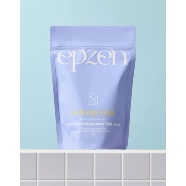 Epzen Recharge Soak 100% Natural Magnesium Bath Flakes 500g For Cheap