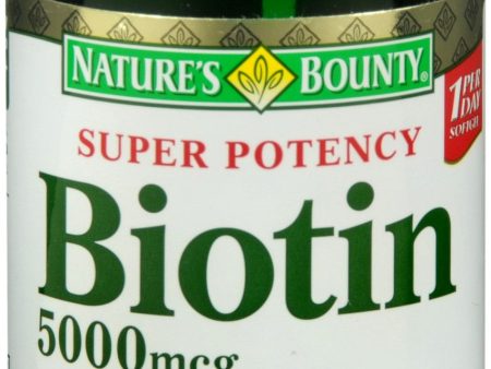 Nature s Bounty Biotin 5000 mcg Softgels on Sale